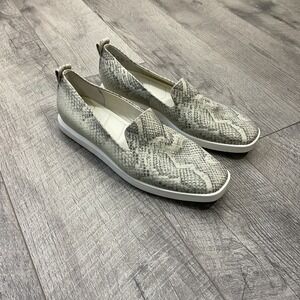 Franco Sarto Women's 9.5M Boston Snakeskin Print Leather Slip On Loafers Shoes